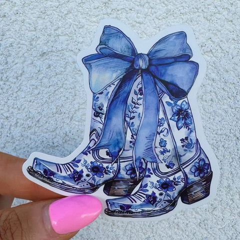Blue Boots Sticker