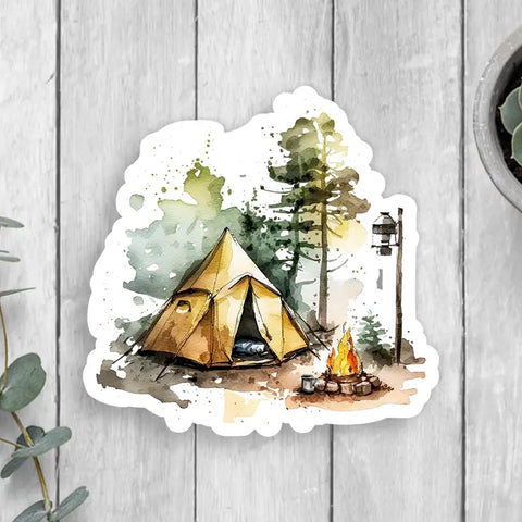 Camping Tent Sticker