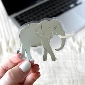 Clear Elephant Sticker