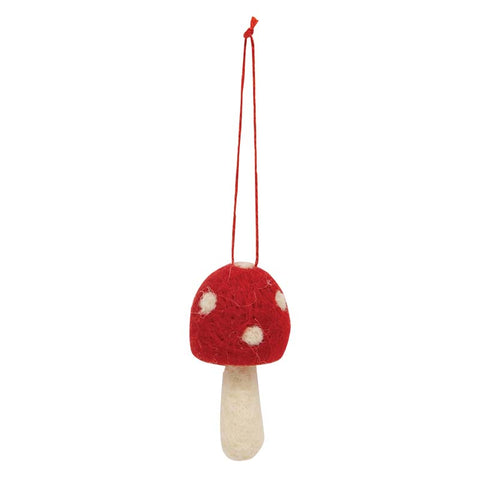 Felted Mushroom Ornament