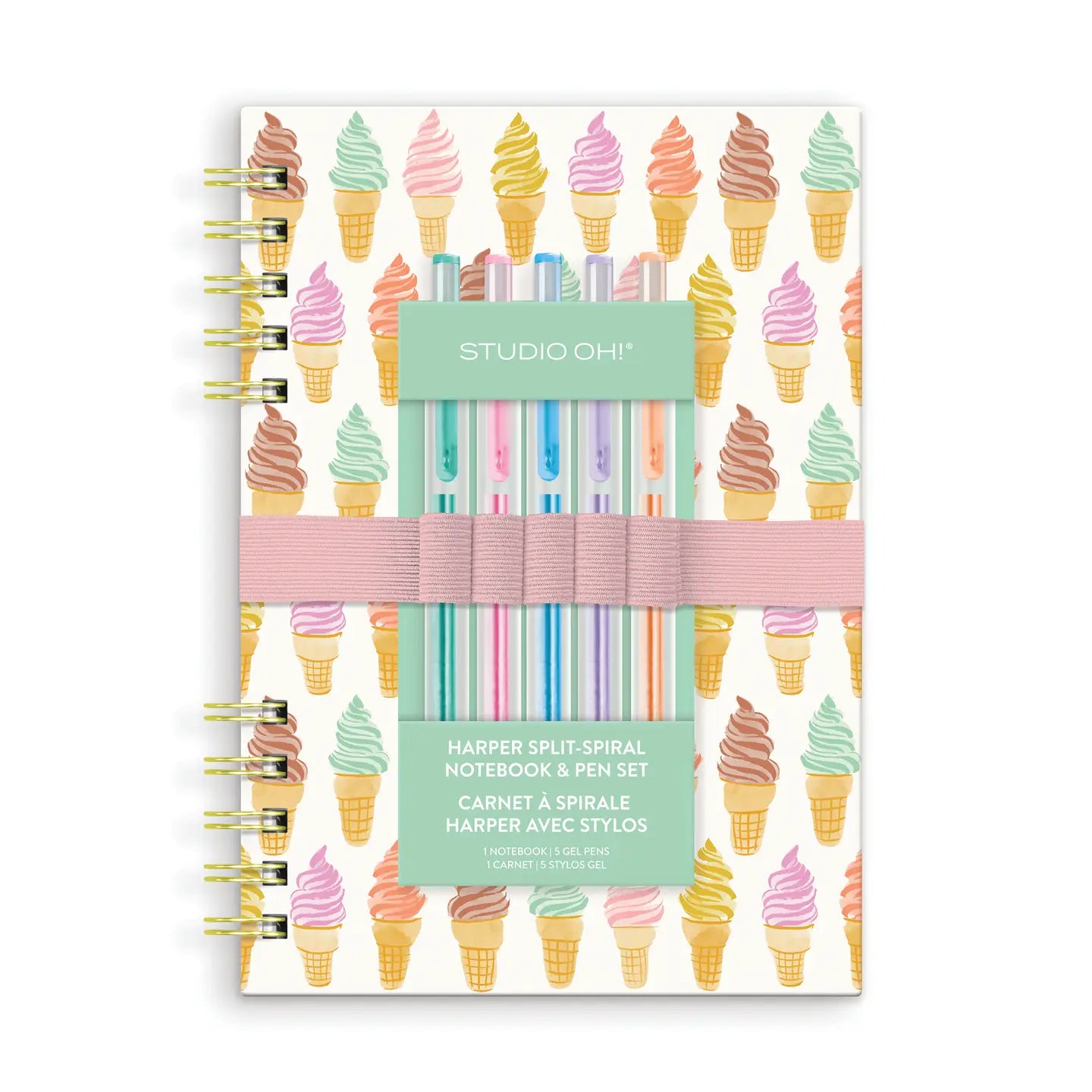 Cool & Creamy Harper Split Spiral Notebook & Pen Set – 785 DECOR