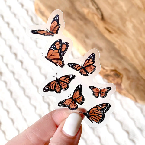 Clear Flying Butterfly Sticker