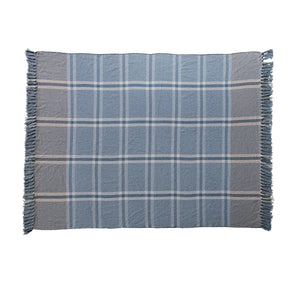 Blue/Plaid Throw