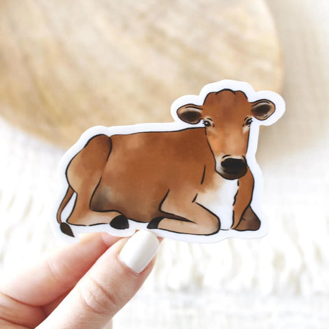 Brown Cow Sticker