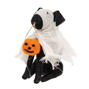 Felted Ghost Dog