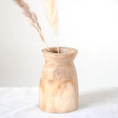 Natural Wood Vase R