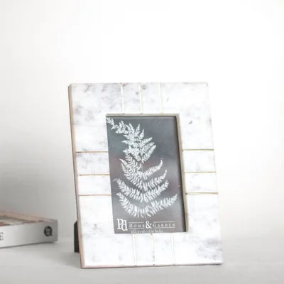 Wire Etched Marble Photo Frame R