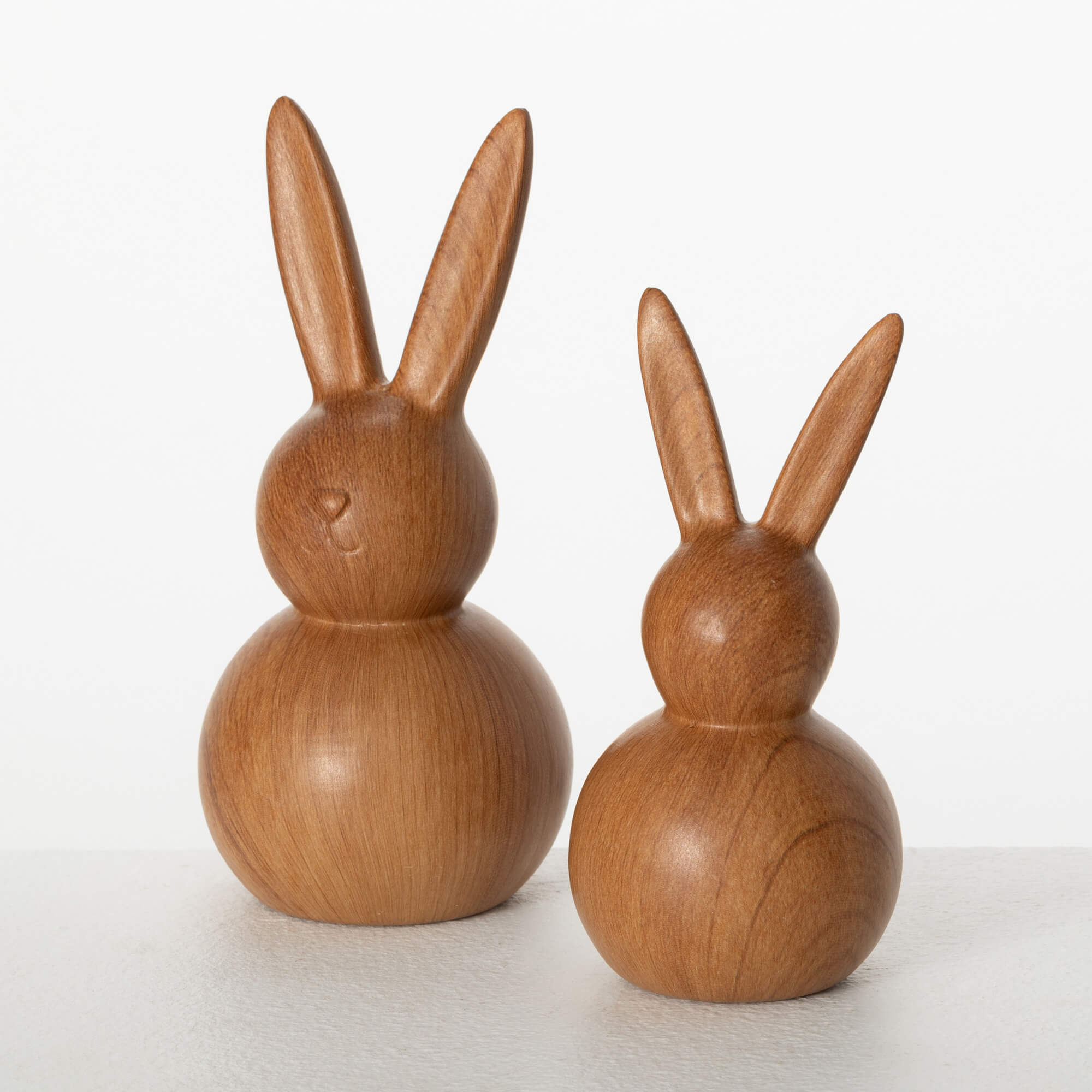 Wood Look Bunny Figurine