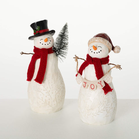 Joyful Snowman Figurine