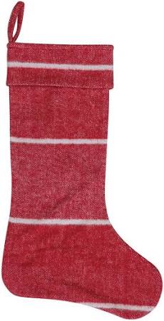 Brushed Cotton Flannel Stocking with Stripes