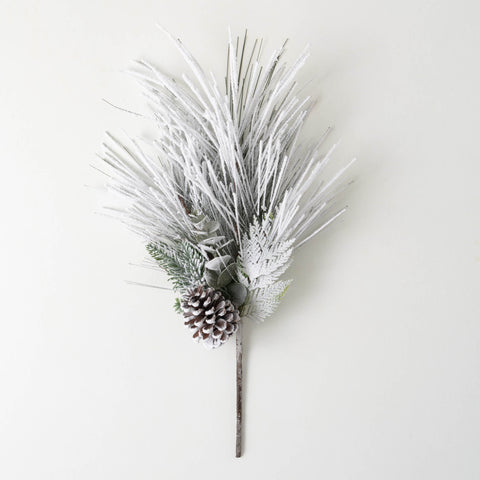 Flocked Pine Spray