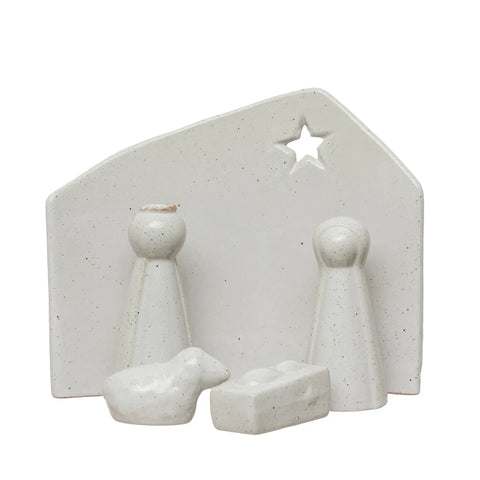 Stoneware Nativity Scene