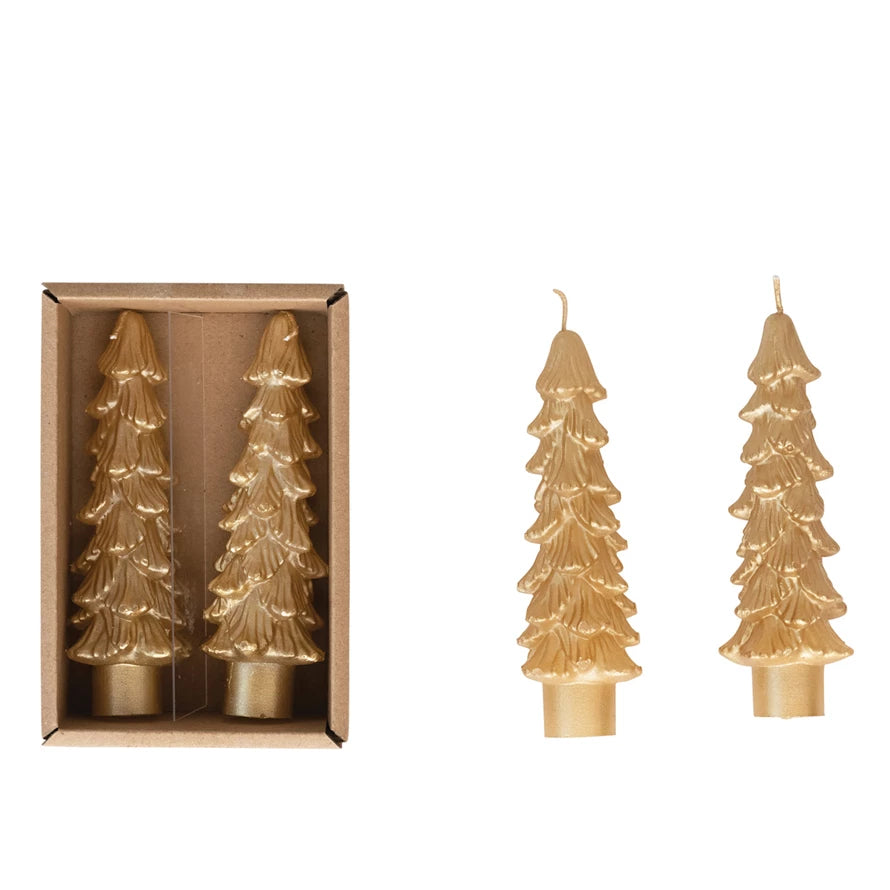 Tree Shaped Taper Candle Set