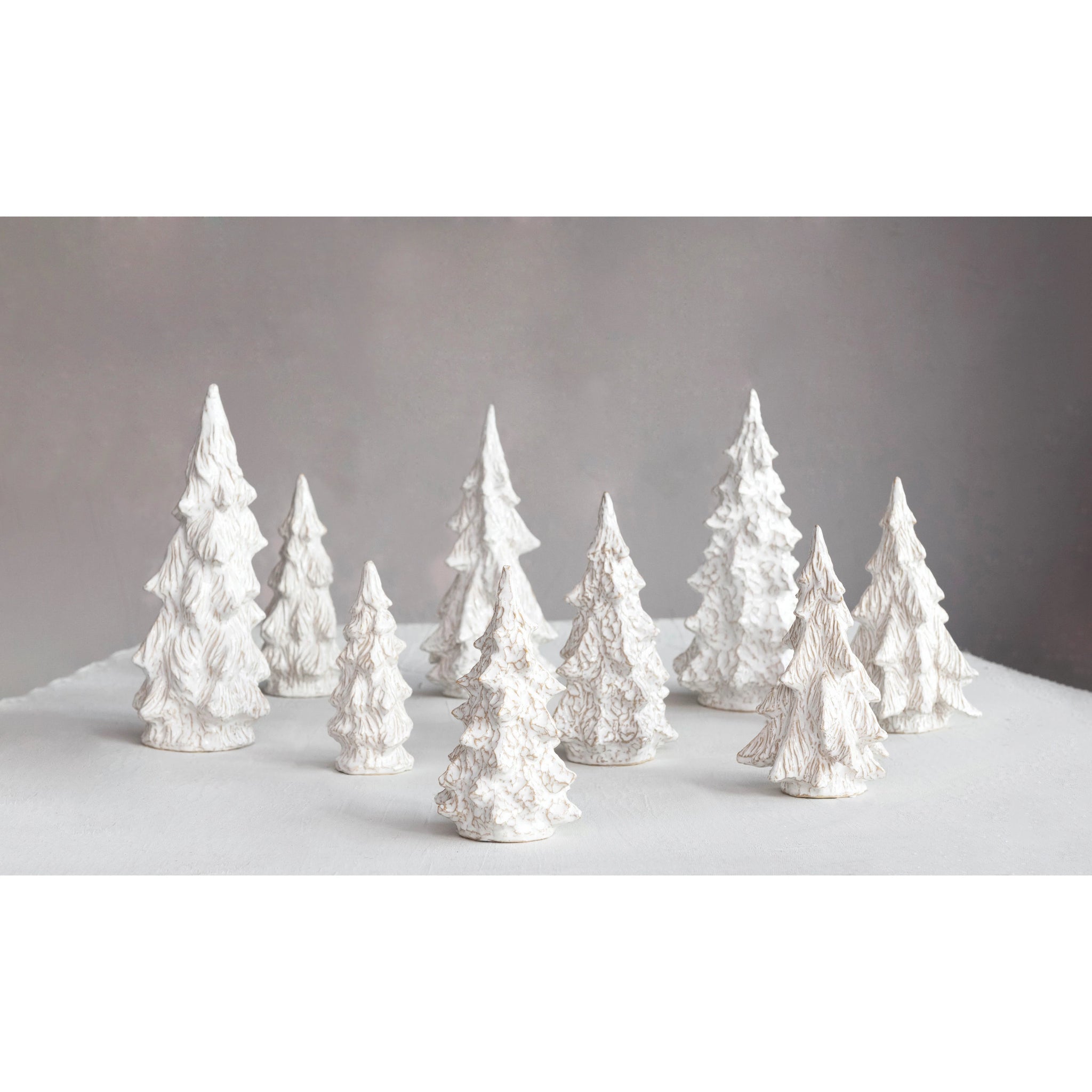 White Glaze Stoneware Tree