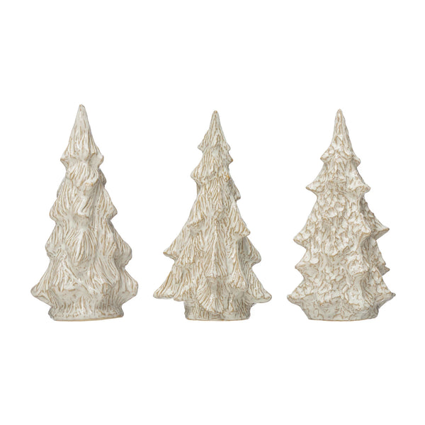 White Glaze Stoneware Tree