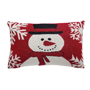 Snowman & Snowflake Pillow