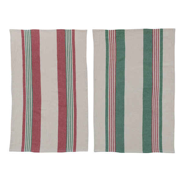 Christmas Stripe Tea Towel Set