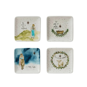 Nativity Stoneware Dish