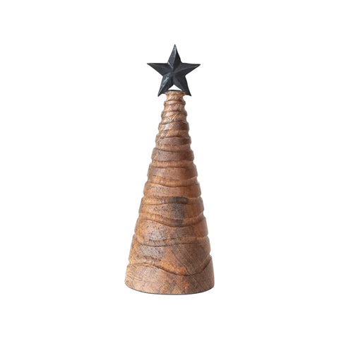 Mango wood and Metal Tree with Black Star