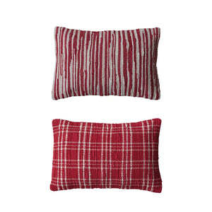 Red/White Lumbar Pillow