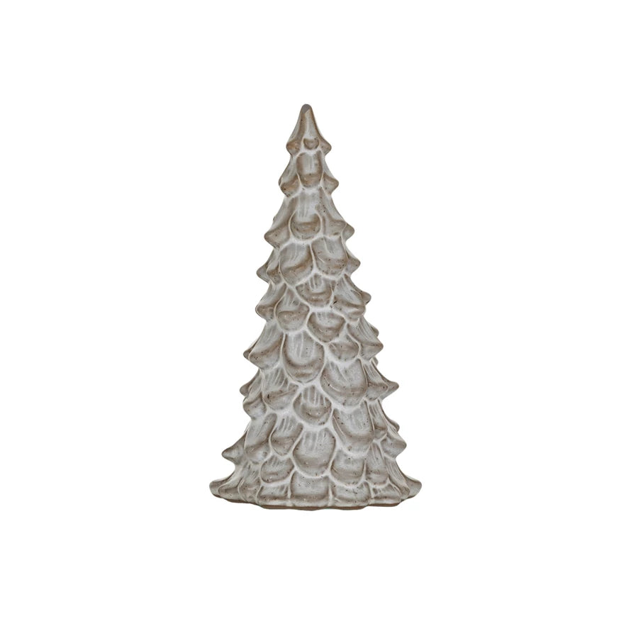 Glazed Stoneware Tree, Cream