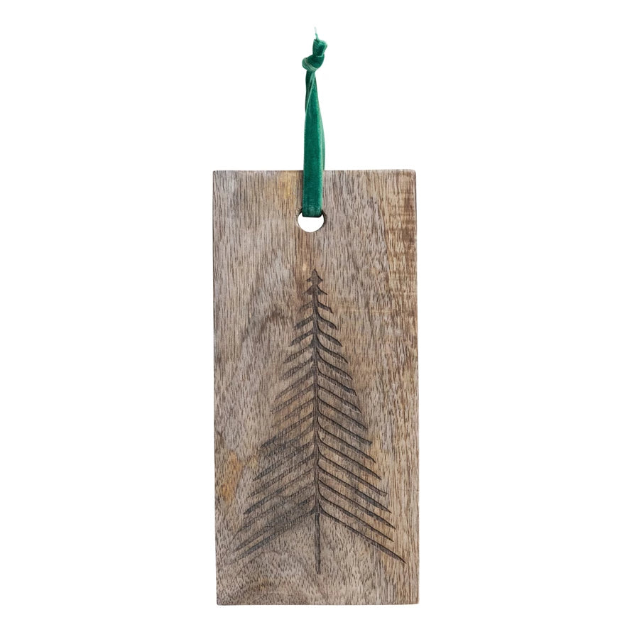 Mango Wood Serving Board with Tree