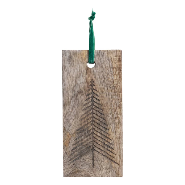 Mango Wood Serving Board with Tree