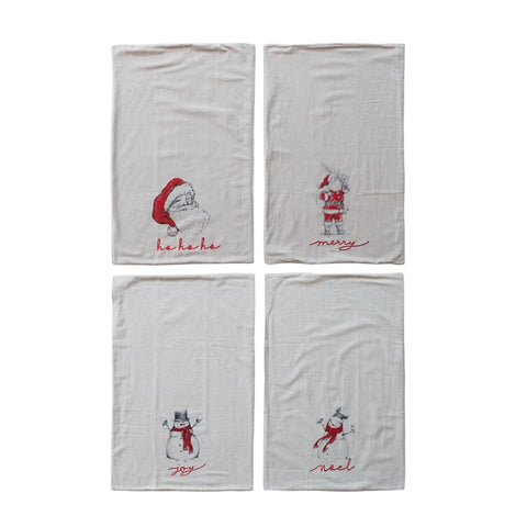 Santa/Snowman Tea Towel