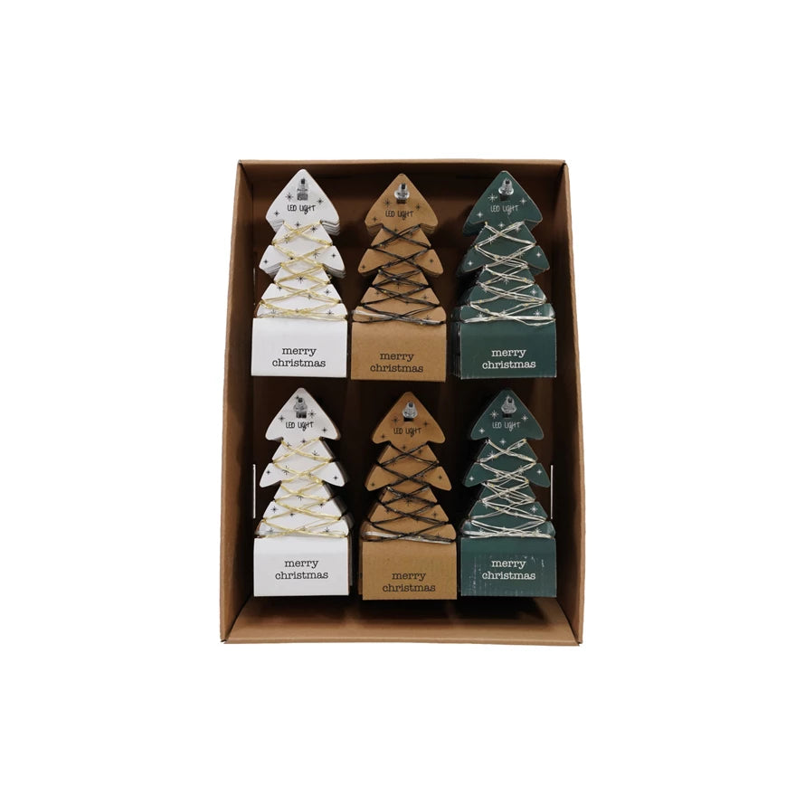 LED String Lights on Tree Shaped Paper Card