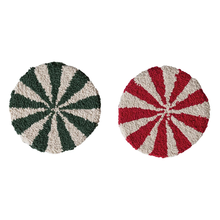 Round Cotton Tuff Candy Striped Trivet