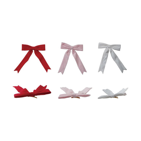 Velvet Bow Clips