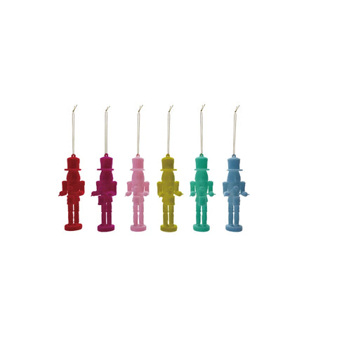 Flocked Soldier Ornament