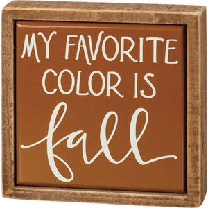 Favorite Color Box Sign