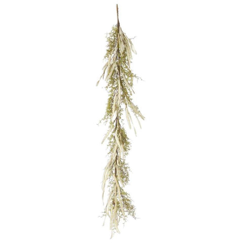 Green Asparagus Foliage & Eva Leaves Garland