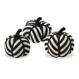 Black/White Striped Fabric Pumpkins