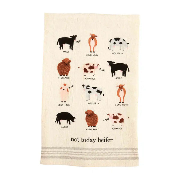 Not Today Farm Animal Tea Towel