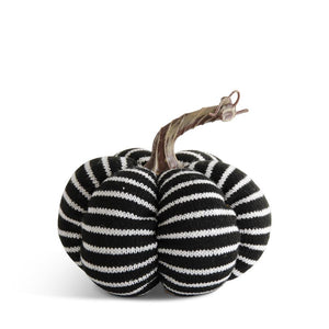 Black/White Striped Fabric Pumpkin