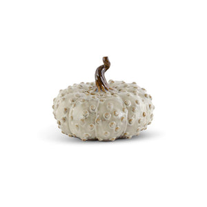 Glazed Porcelain Pumpkin with Polka Dots