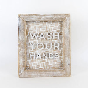 Bamboo Wash Your Hands Sign