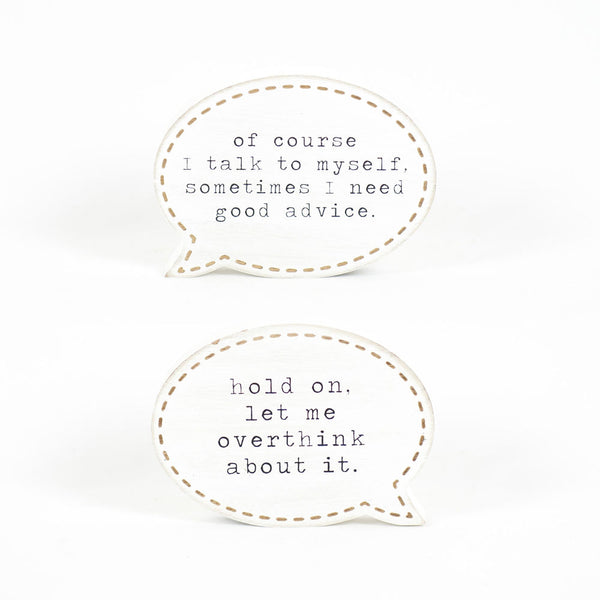 Double Sided Wood Cutout Quote Bubbles