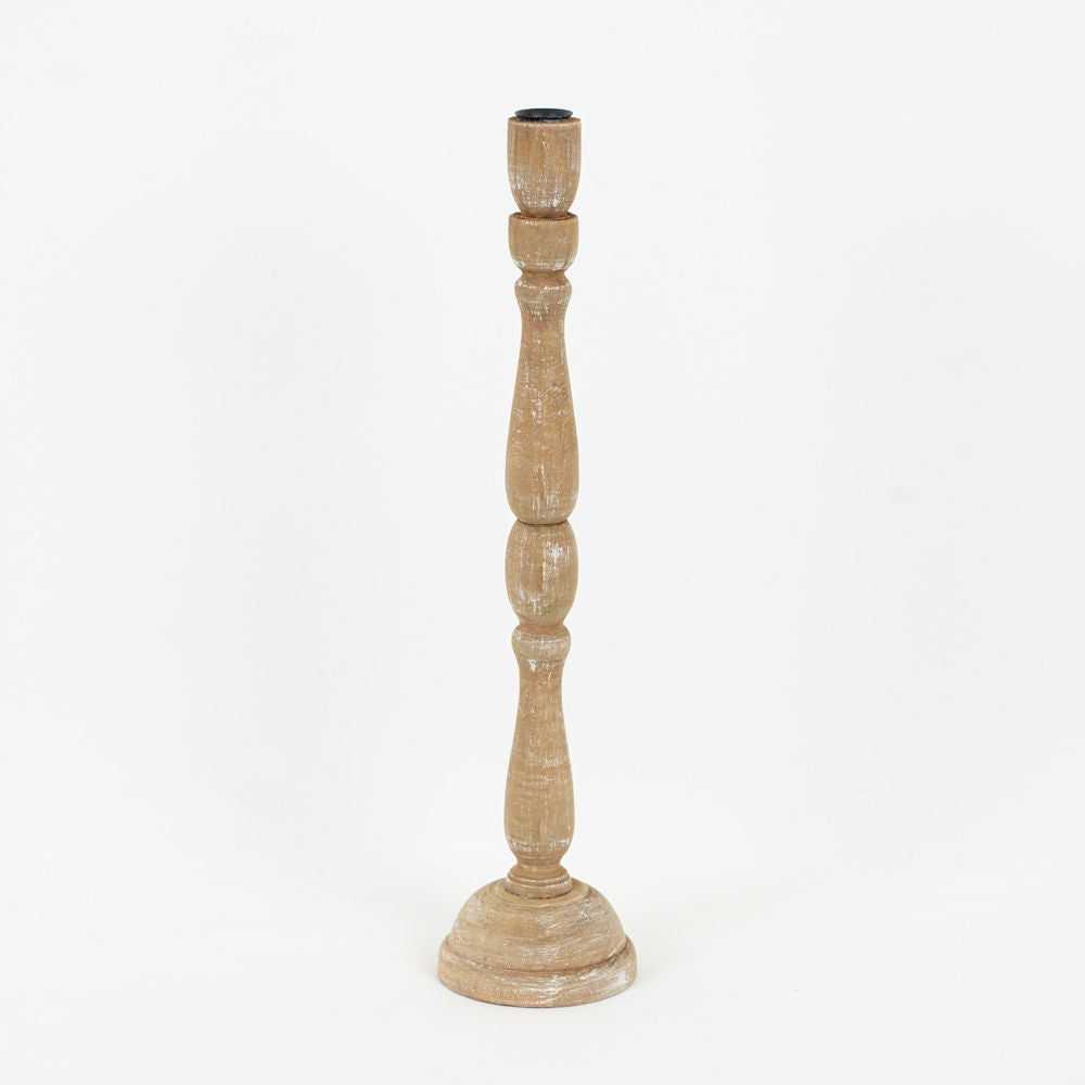 Wood Candle Holder, Natural