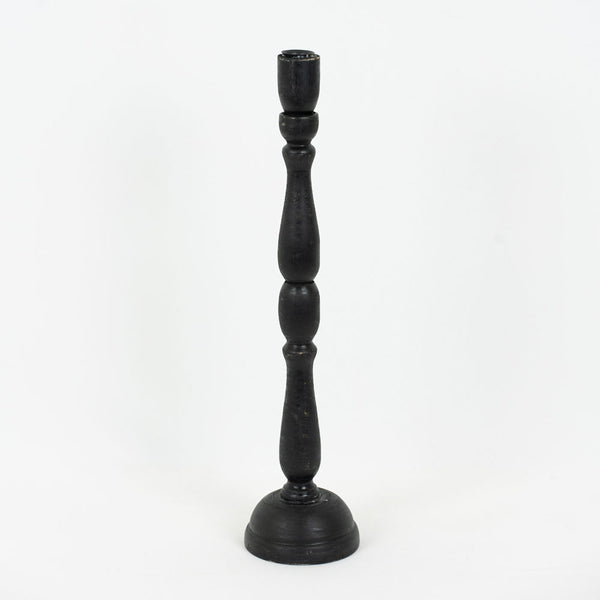 Wood Candle Holder, Black