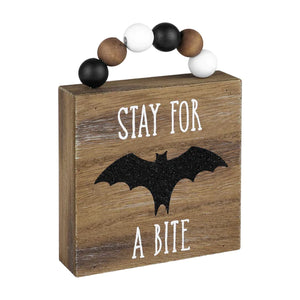 Bat Box Sign with Beads