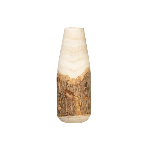 Paulownia Wood Vase with Live Edge