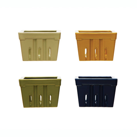 Stoneware Berry Baskets Cornflower Sage Collection