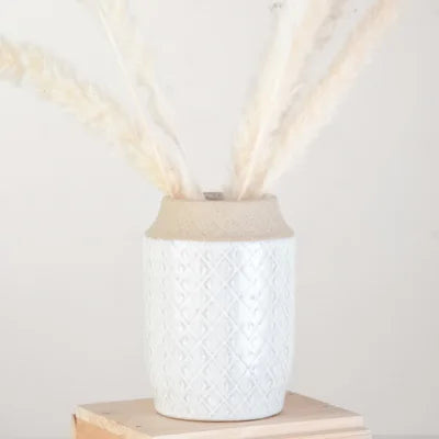 White & Beige Vase R