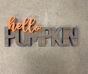 Pumpkin 3D Word Cutout