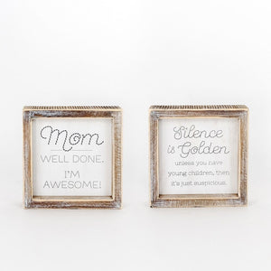 Well done mom reversible sign