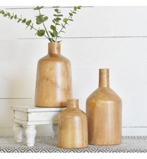 Natural Wood Vases R