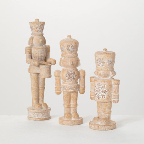 Whitewashed Nutcracker Figurines